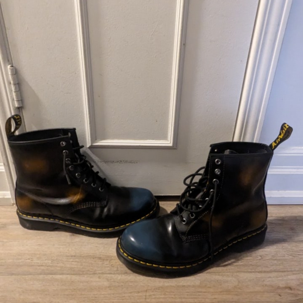 Dr. Martens Black and Brown Boots